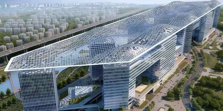 Aerial view of the gallery buildings. Credit: Hannergy.