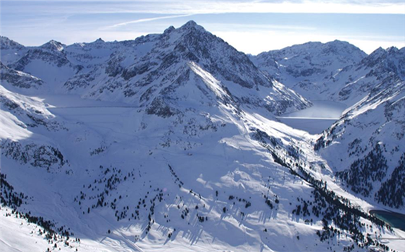 Planned Kühtai reservoir and dam