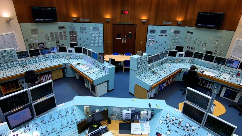 The simulator of Hinkley Point B's control room is an exact replica of the operating one Credit: ITV News West Country